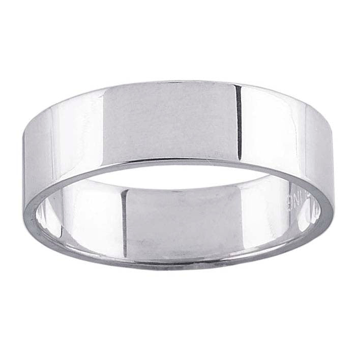 Nordt Sterling Silver 5mm Flat Wedding Band