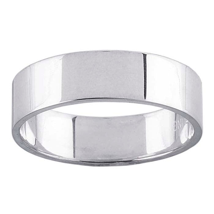 Nordt Sterling Silver 5mm Flat Wedding Band