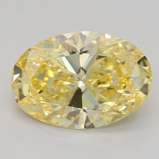 Lab-Grown Diamond 2.50ct, Oval, Yellow, VS1