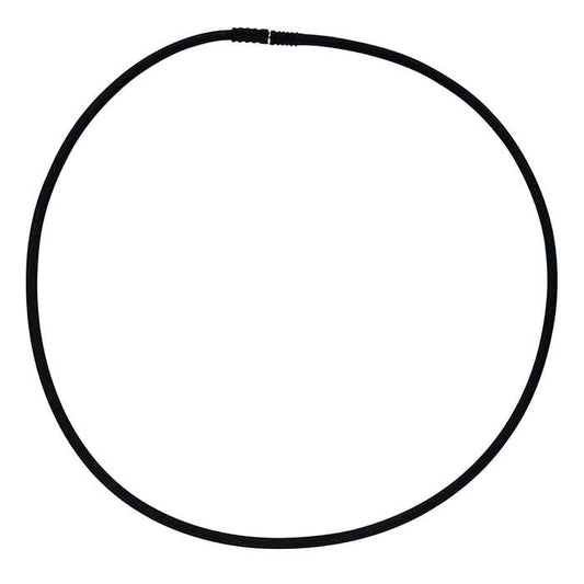 काले सिलिकॉन रबर 3mm ट्यूबिंग कॉर्ड नेकलेस लॉकिंग क्लास्प के साथ
