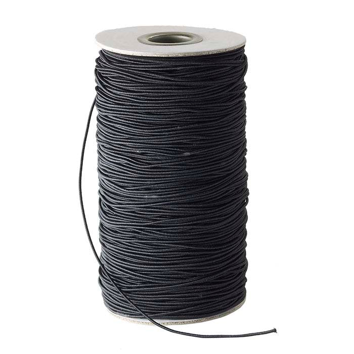Elastic Black 1.14mm Cord, 174 Meters