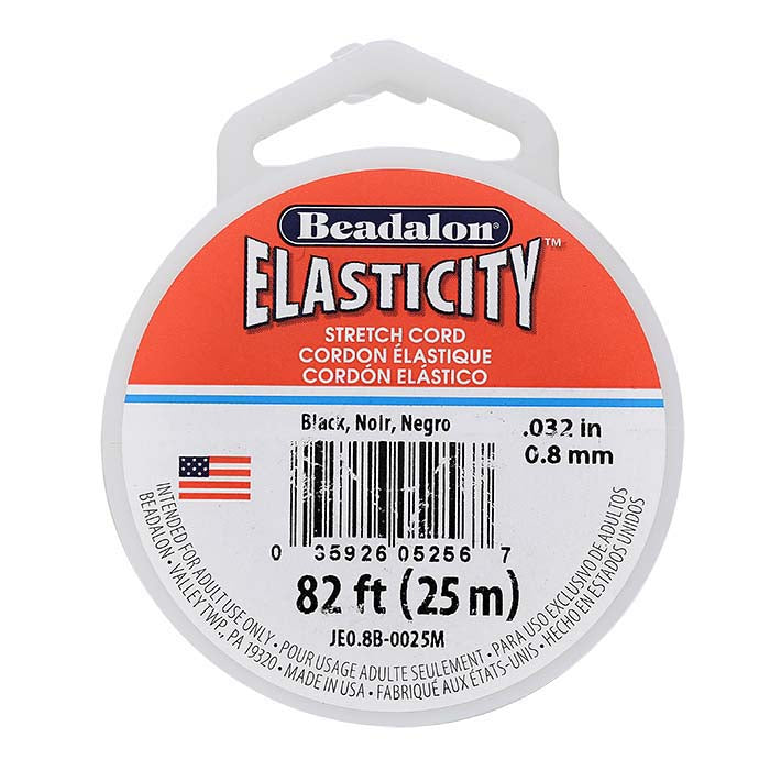 Beadalon® Elasticity™ Black Stretch Cord