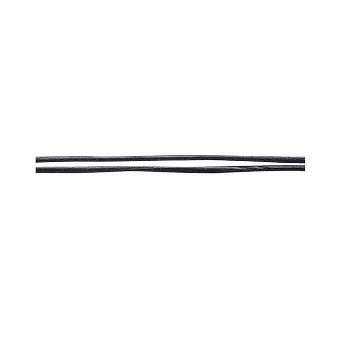 Black Leather 1mm Round Cord, 10 meters