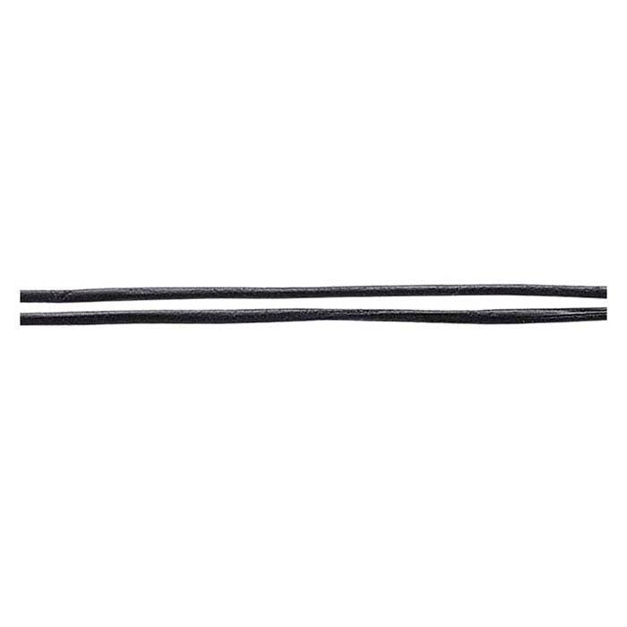 Black Leather 1mm Round Cord, 100 meters