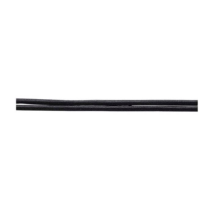 Black Leather 3mm Round Cord, 100 meters