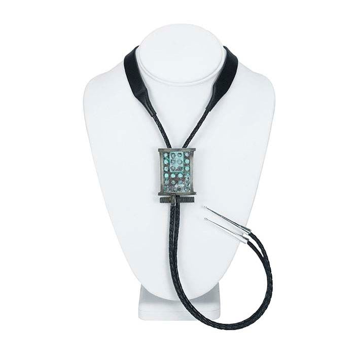 Black Braided Leather Flat-Back Bolo Cords, 1066.8 mm