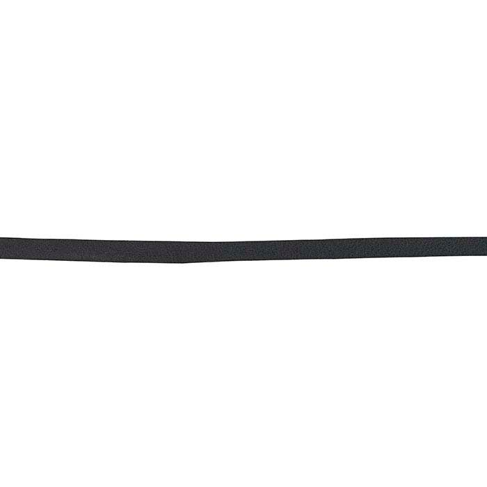 Black Deerskin Leather 4.76mm Flat Lace, 15.24 m. Spool