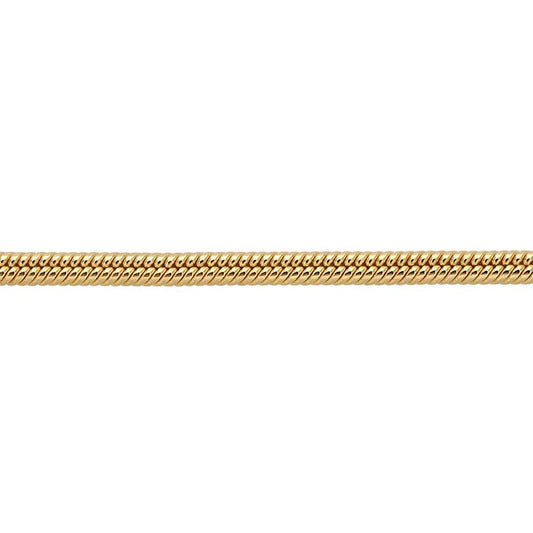 14/20 Yellow Gold-Filled Seamed Snake Chain
