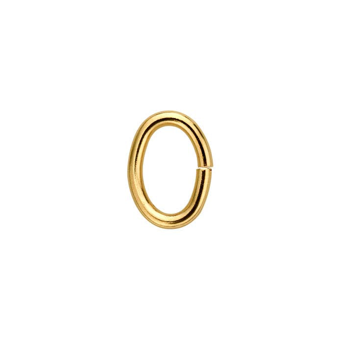 Anello di giunzione ovale 14/20 in oro giallo riempito 5,3 x 3,2 mm