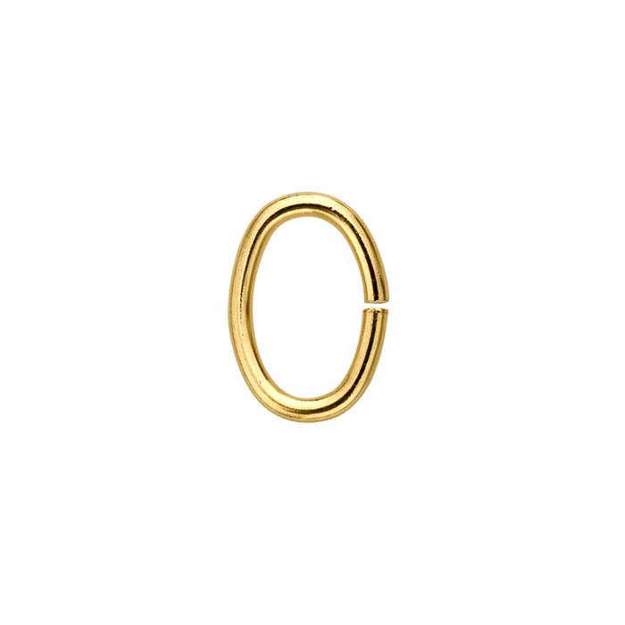 14/20 Guldpläterad Oval Hoppring 5,3 x 3,2 mm