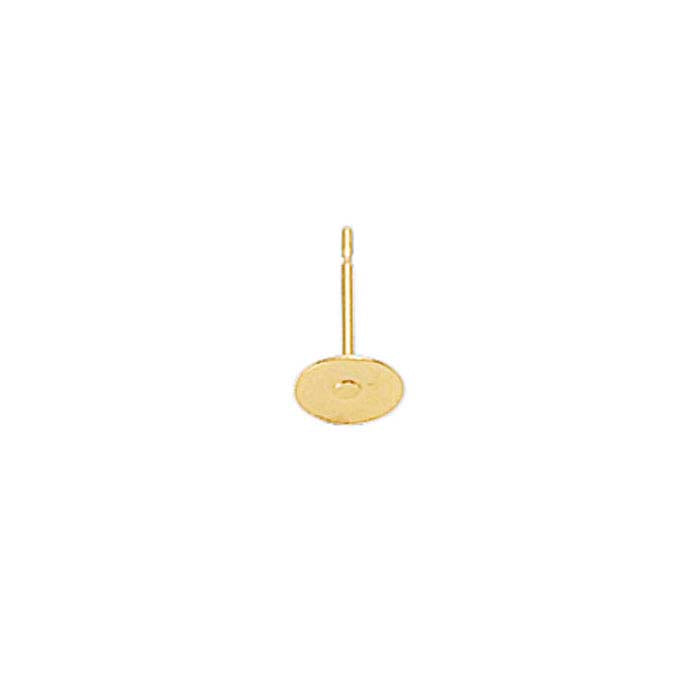 14/20 Yellow Gold-Filled Ear Post with 6mm Pad