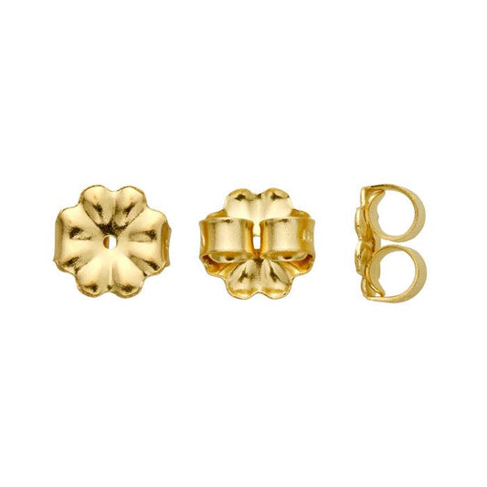 14/20 Yellow Gold-Filled 7mm dia. Medium-Weight Friction Ear Nut