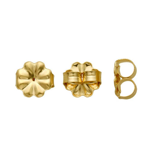 14/20 Yellow Gold-Filled 9mm dia. Medium-Weight Friction Ear Nut