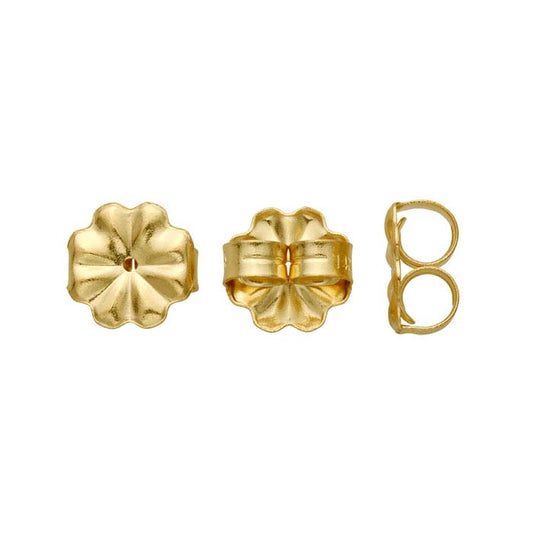 14/20 Yellow Gold-Filled 9mm dia. Medium-Weight Friction Ear Nut
