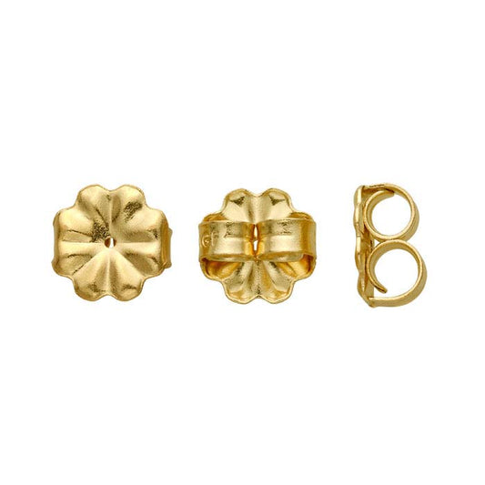 14/20 Yellow Gold-Filled 9mm dia. Heavyweight Friction Ear Nut