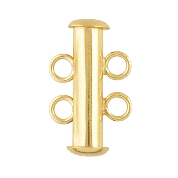 14/20 Yellow Gold-Filled Tube Slide Clasp