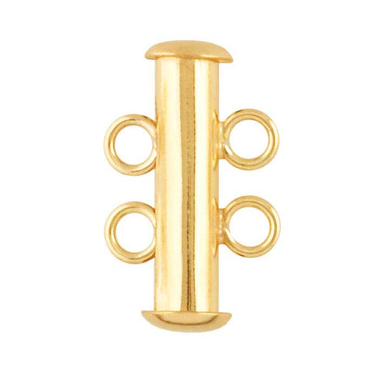 14/20 Yellow Gold-Filled Tube Slide Clasp