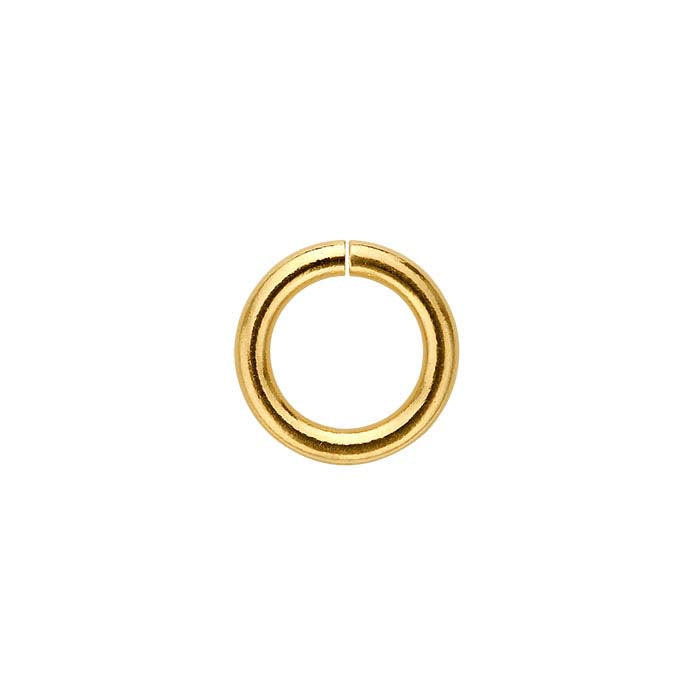 Anilla redonda de 5 mm chapada en oro amarillo 14/20