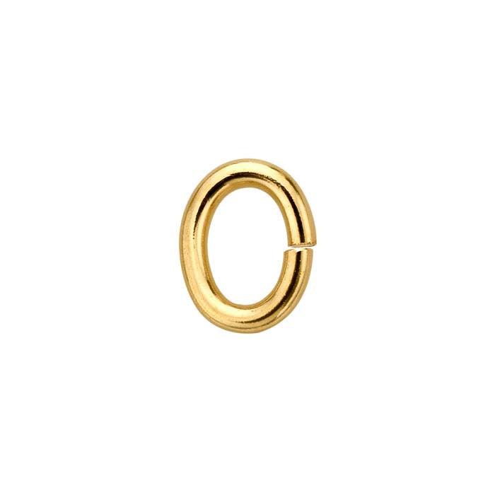 14/20 Guldpläterad Oval Hoppring 3 x 2 mm