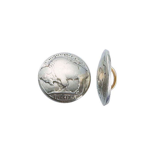 Ekte Buffalo Nickel-knapp