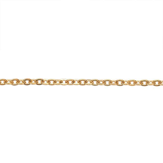 Brass Yellow Gold-Plated 1.2mm Flat Cable Chain