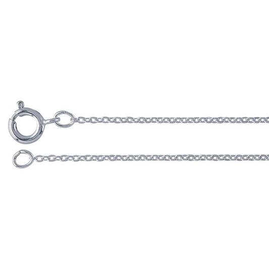 Brass Silver-Plated Flat Cable Chain