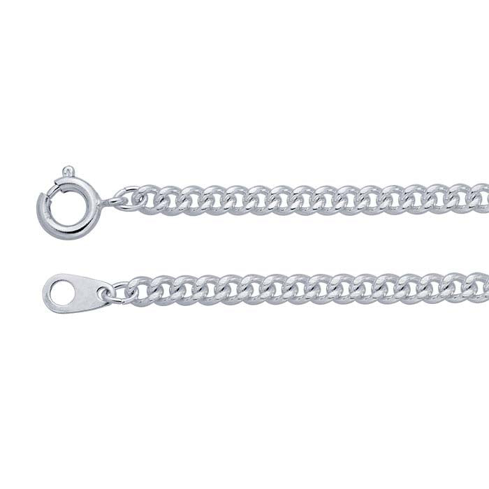 Steel Silver-Plated Diamond-Cut Curb Chain