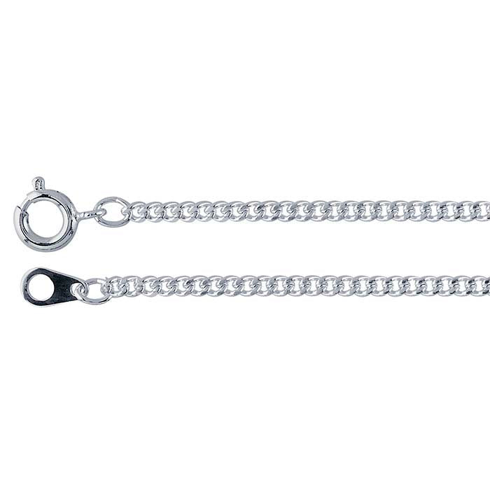 Steel Silver-Plated Diamond-Cut Curb Chain