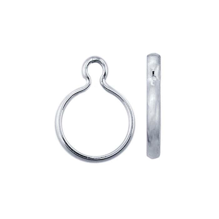 Sterling Silver Round Wrap-Tite Component Mounting