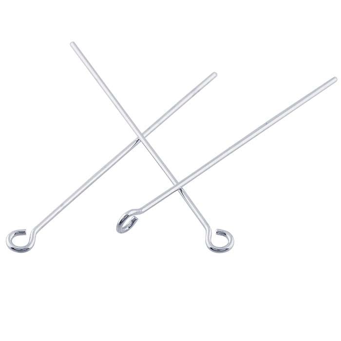 Sterling Silver Eye Pin, 0.57mm, 3/4-Hard