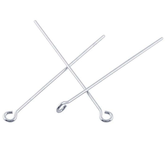 Sterling Silver Eye Pin, 0.57mm, 3/4-Hard