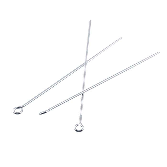 Sterling Silver Eye Pin, 0.57mm, 3/4-Hard