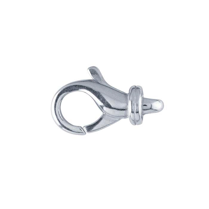 Chiusura a moschettone a goccia in argento sterling 16,6 x 10,5 mm