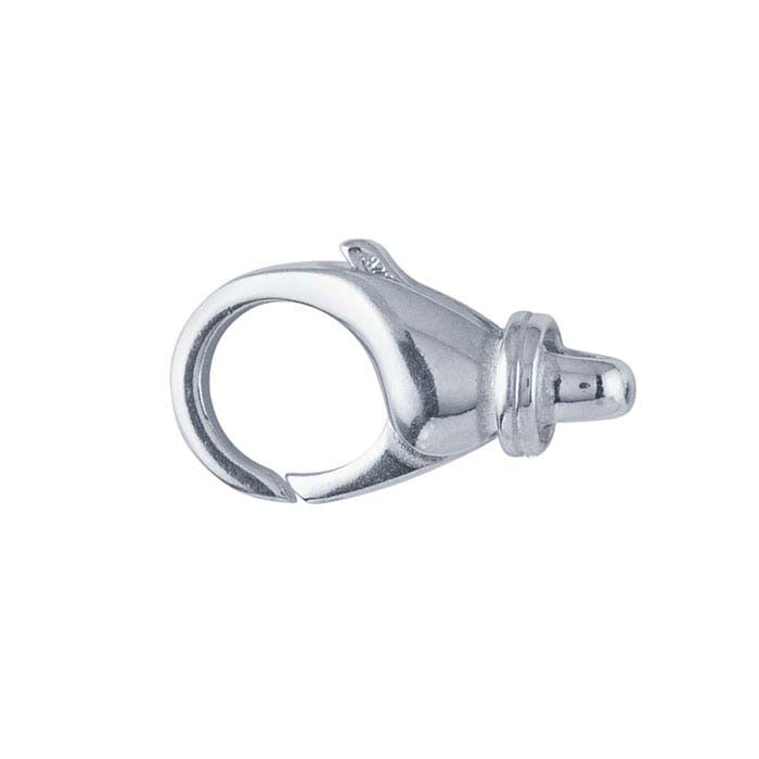 Chiusura a moschettone a goccia in argento sterling 20,8 x 12,2 mm