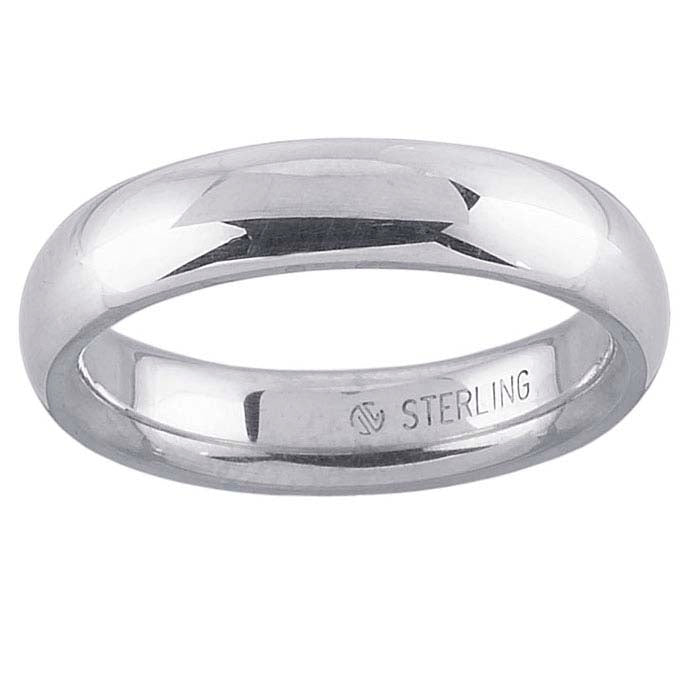 Nordt Sterling Silver Comfort Fit Wedding Band