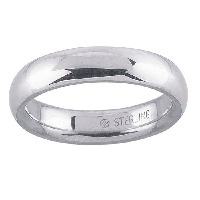 Nordt Sterling Silver Comfort Fit Wedding Band