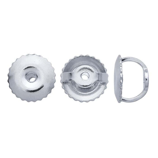 14K White Gold Threaded Ear Nut