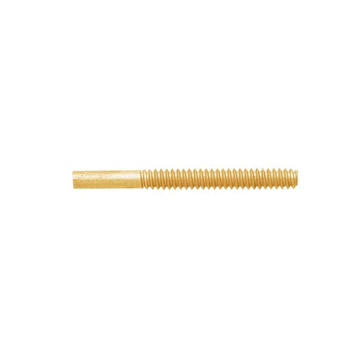 14K Yellow Gold 1.07mm x 11.11mm Threaded Ear Post