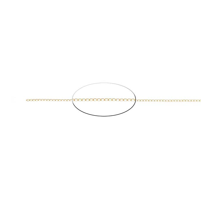 14K Yellow Gold Curb Chain