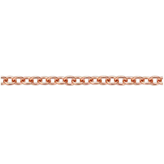 14K Rose Gold 0.7mm Round Cable Chain