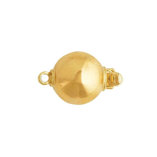14K पीला सोना 16.6 x 10mm मोती सुरक्षा क्लास्प