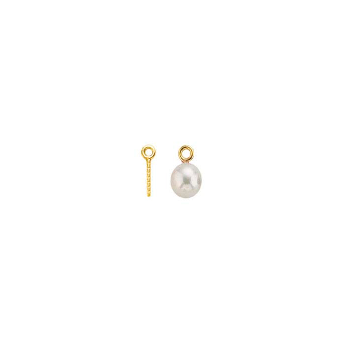 14K Yellow Gold Screw Eye Component