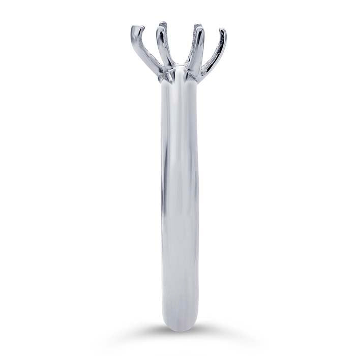 14K White Gold 6 x Pear Ring Mounting