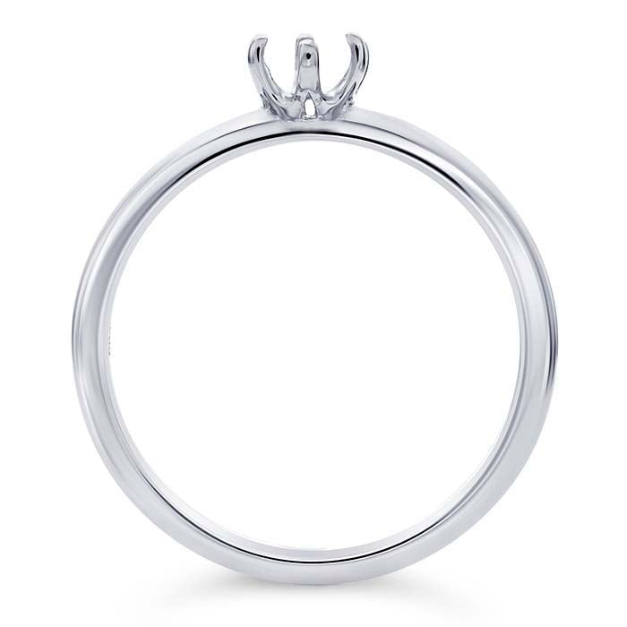 14K White Gold 6 x Oval Ring Mounting
