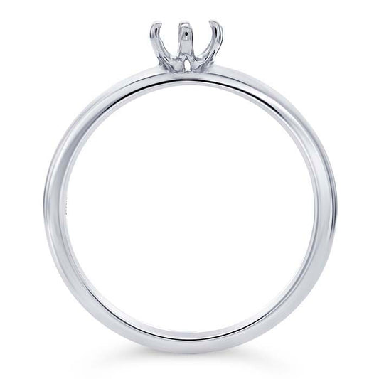 14K White Gold 6 x 4mm Oval Ring Mounting