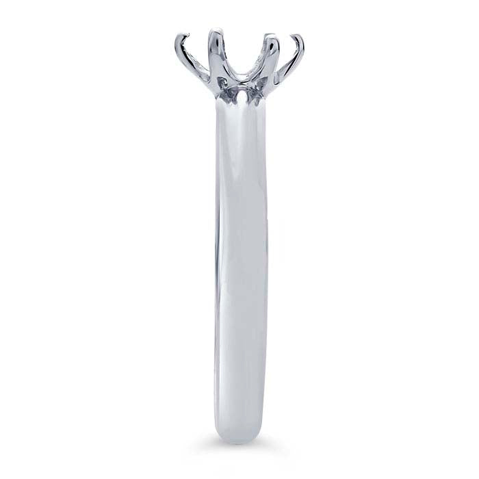 14K White Gold 6 x Oval Ring Mounting