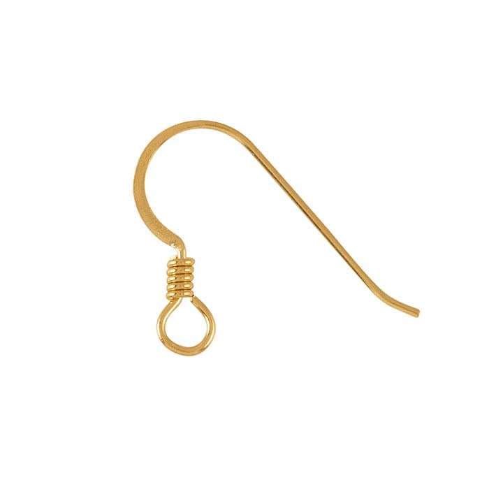 Hammered Ear Wire with Coil