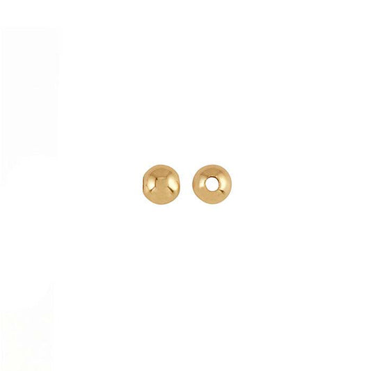 14K Yellow Gold Round Heavy-Wall Seamless Bead