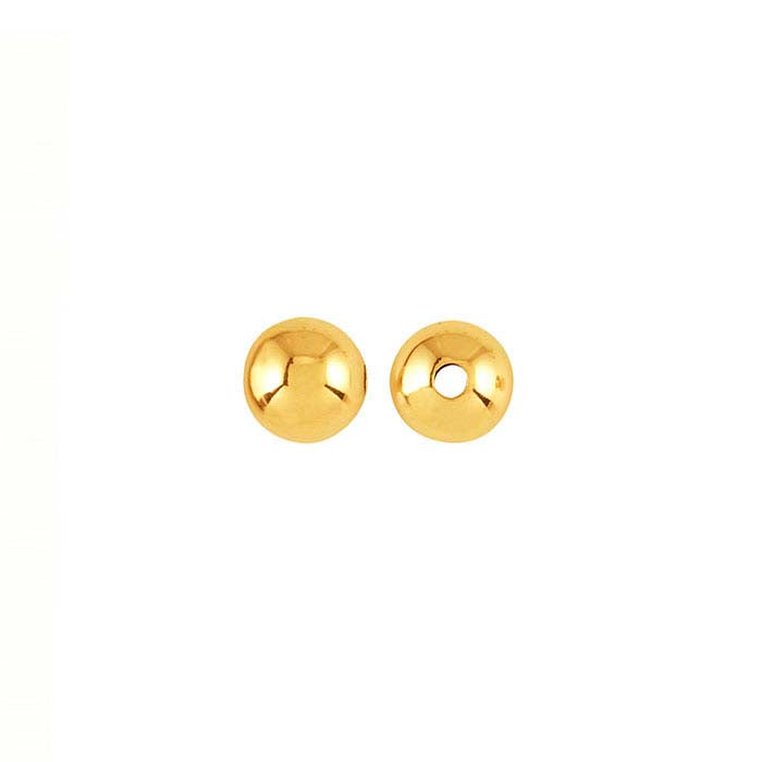 14K Yellow Gold Round Heavy-Wall Seamless Bead