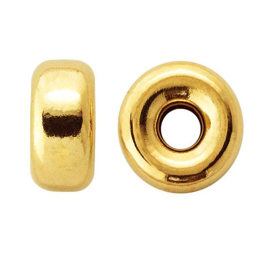 14K Żółte Złoto 4,2 x 2 mm Koralik Okrągły